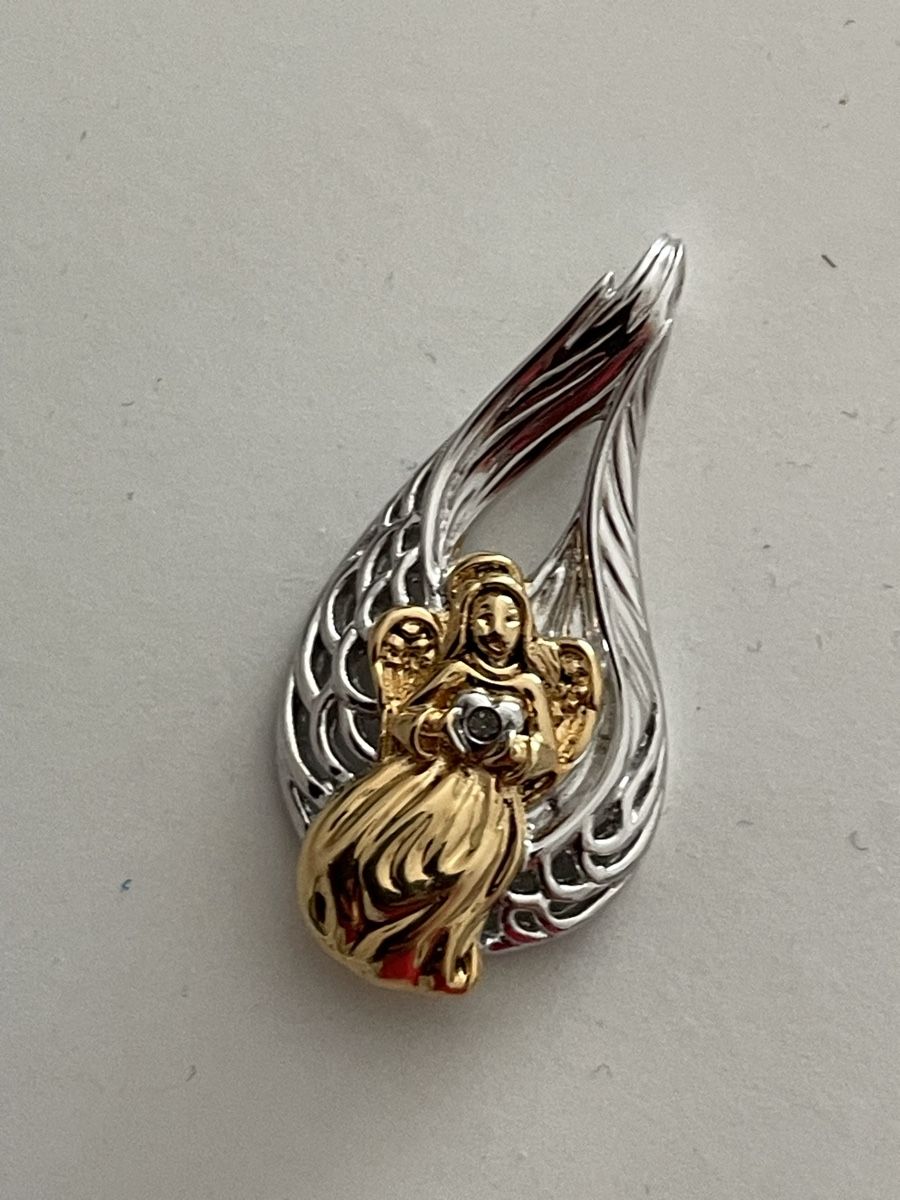 Ciondoli: Pendentif ange argent et or diamant  – Usato da Worben venduto da benit.drn 3