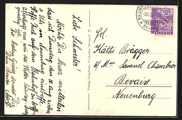 Cartes postales: Bäretswil, Blick auf den Ort aus der Vo – D'occasion à Berlin par bartko-reher 1