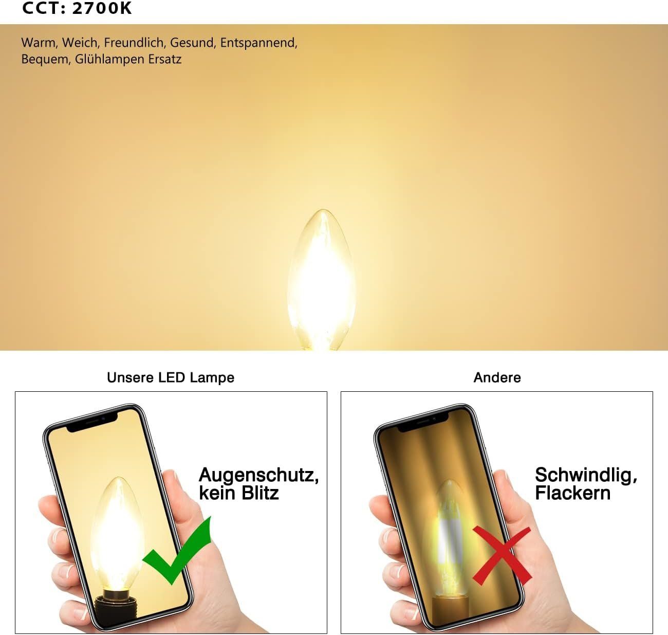 Lampade: 6er Pack E14 Kerze LED Lampe – Nuovo e nell'imballaggio originale da Nuglar venduto da SaleRitter 3