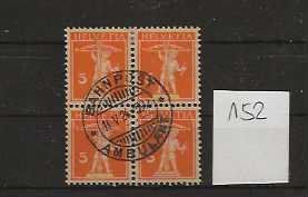 Tous les timbres: timbre 152 bloc de 4 – D'occasion à Sorvilier par carose01