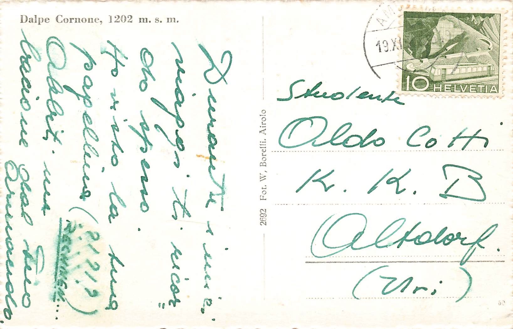 Cartoline postali: Dalpe TI Cornone panorama invernale – Usato da Biasca venduto da Blenio71 1