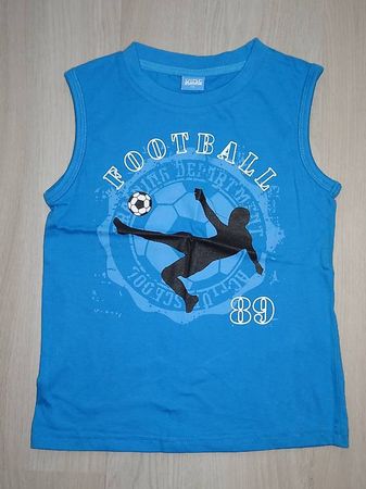 Tank Top/ärmelloses Shirt Fussball hellblau Kids Gr.116 Neu!
