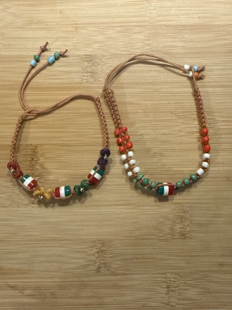 Bracciali & Braccialetti: Armband Set mit bunten Perlen und Flaggen - Italia – Usato da Basel venduto da zukk_