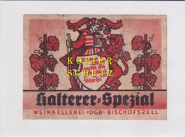 Etikette für Wein - Kalterer-Spezial (OBG Bischofszell) /bd