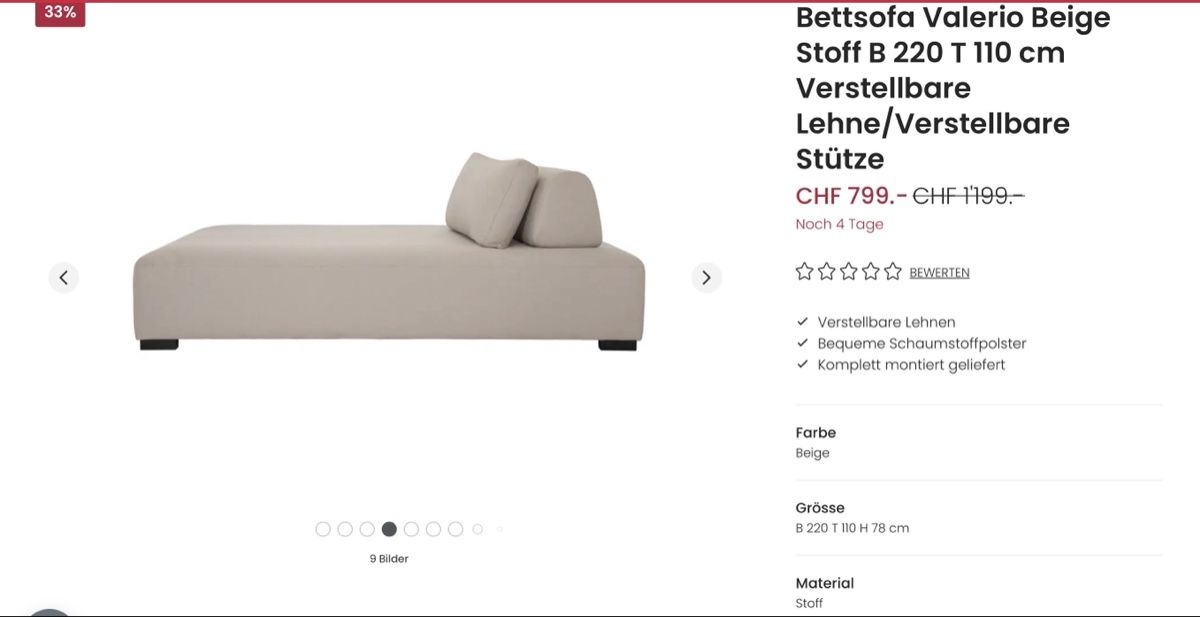 Divani: Bettsofa Valerio von Livique – Nuovo (secondo la descrizione) da Uster venduto da Egron74 1