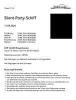 2 Tickets für Silent-Party-Schiff am 11.9. auf dem Zürichsee