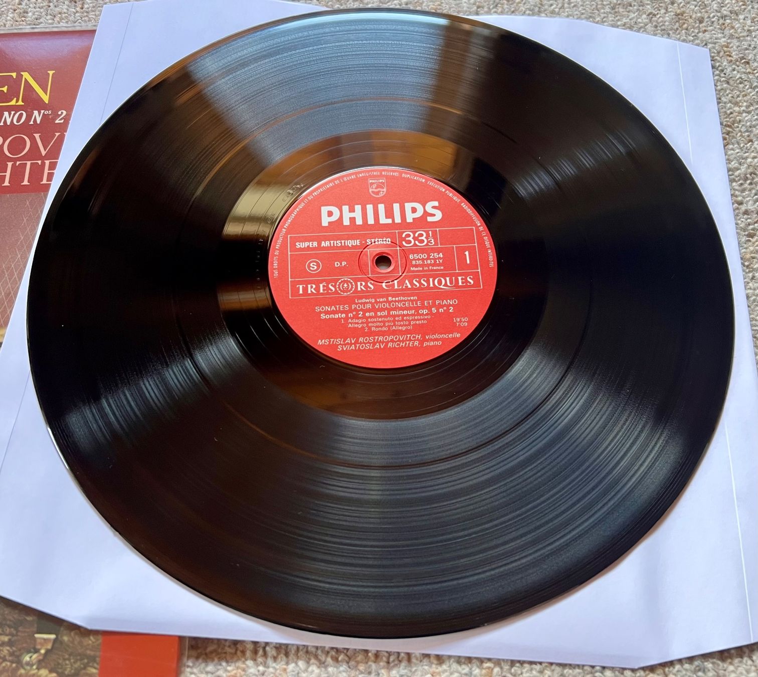 Dischi in vinile: Beethoven Rostropovich Richter Sonates Pour Violoncelle LP – Usato da Unterseen venduto da vinylmore 1