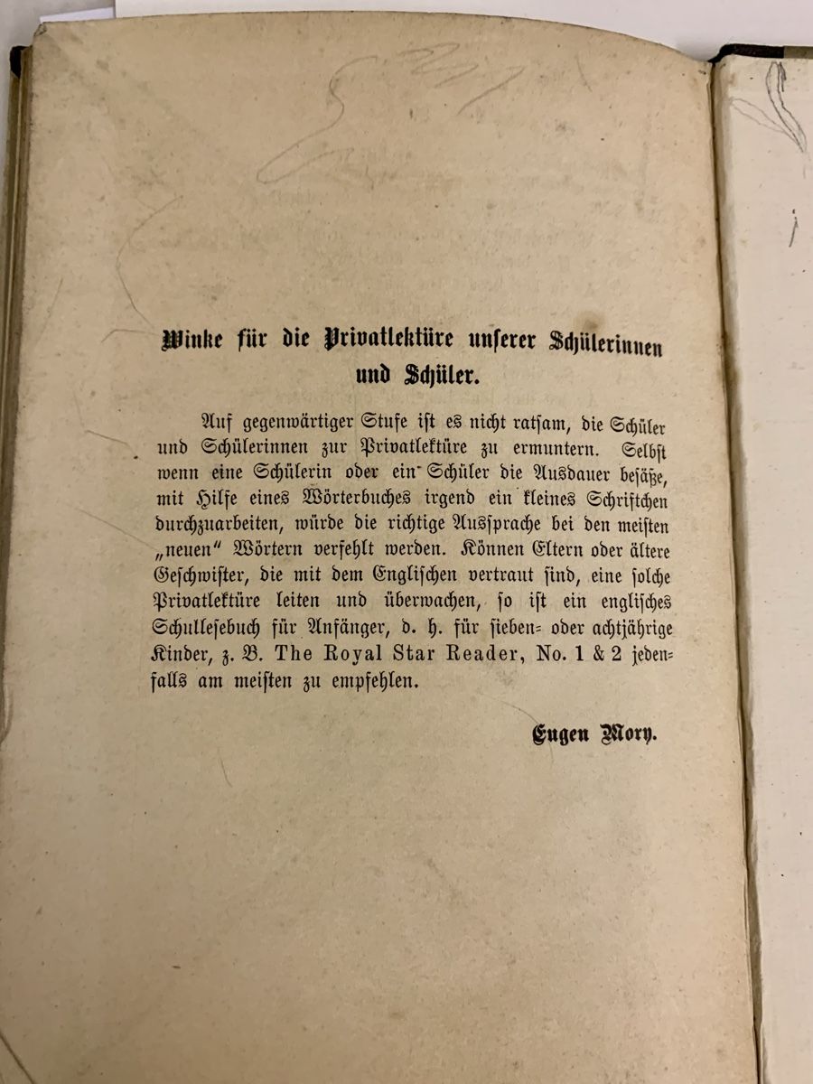 Libri: Antikes Schulbuch "English Grammar and Reader" 1895 – Usato da Erlenbach ZH venduto da Ritschly 5