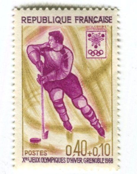 Tutti i francobolli: Briefmarke "Eishockey". Frankreich – Nuovo e nell'imballaggio originale da Basel venduto da Butsch5