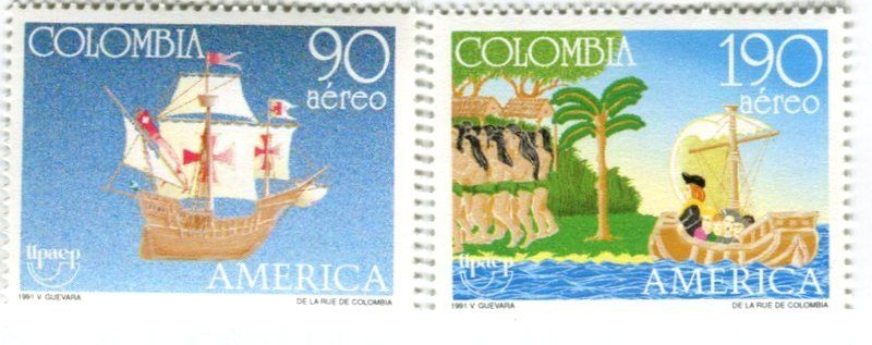 Tutti i francobolli: Briefmarken "Schiffe. Kolumbus". Kolumbien – Nuovo e nell'imballaggio originale da Basel venduto da Butsch5