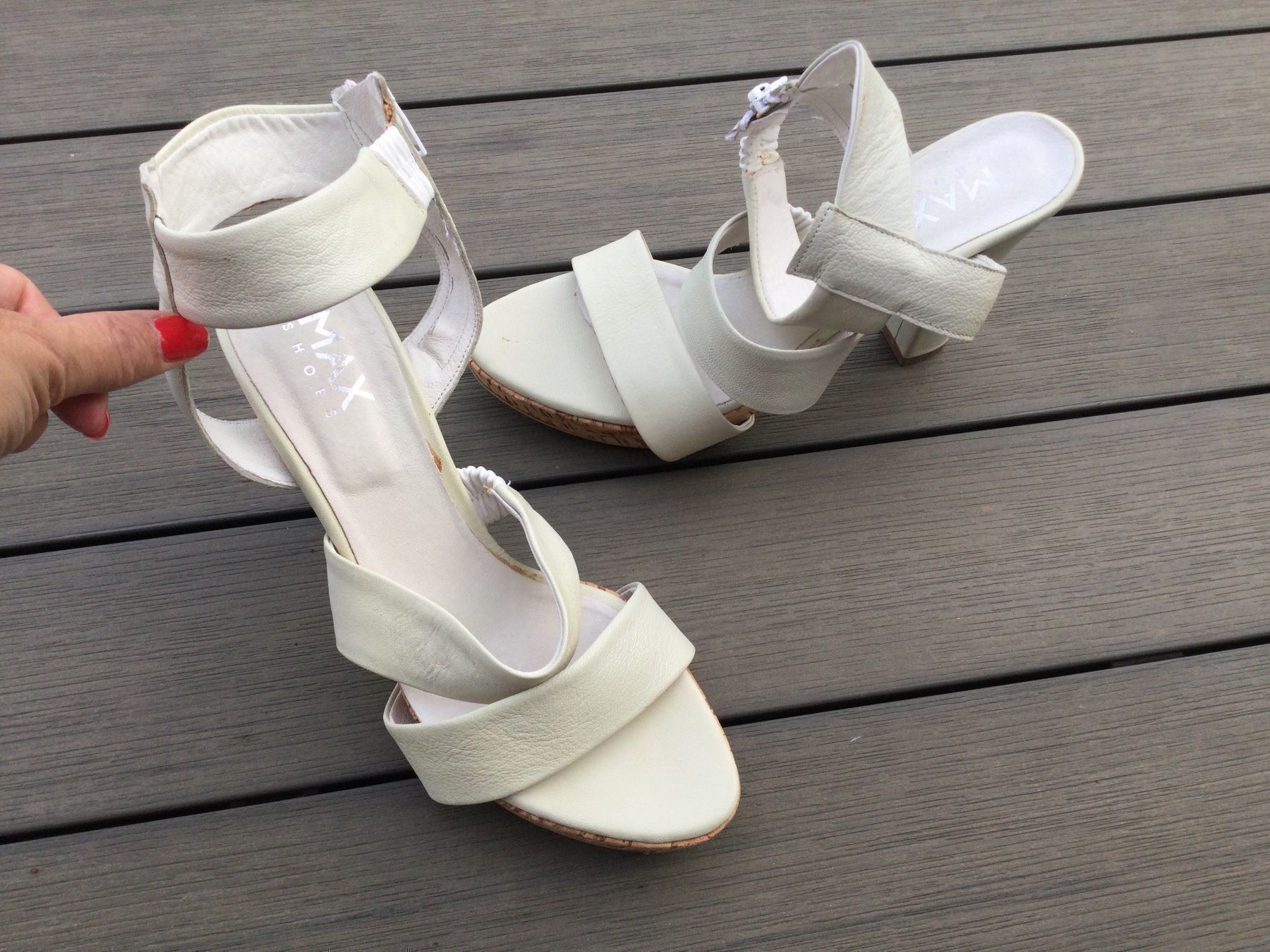 Max Mara Damenschuhe: Sandalettes compensées écru CUIR Max Mara NEUF – Neu und originalverpackt aus Agiez von chouchanelle 1