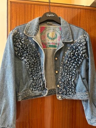 RARE 80s/90s Vintage Statement: Denim-Jacke
