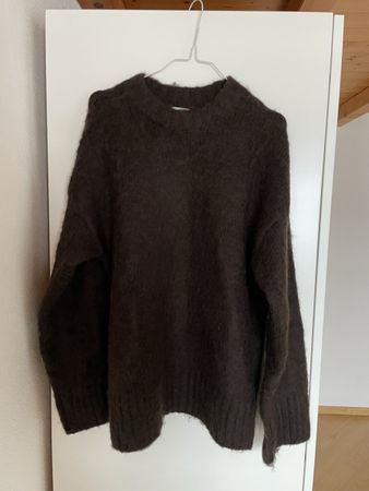 Monki Oversize Pullover ungetragen, Dunkelbraun, Grösse S