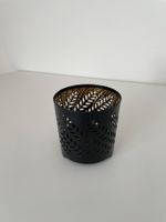Teelicht Halter - schwarz und gold