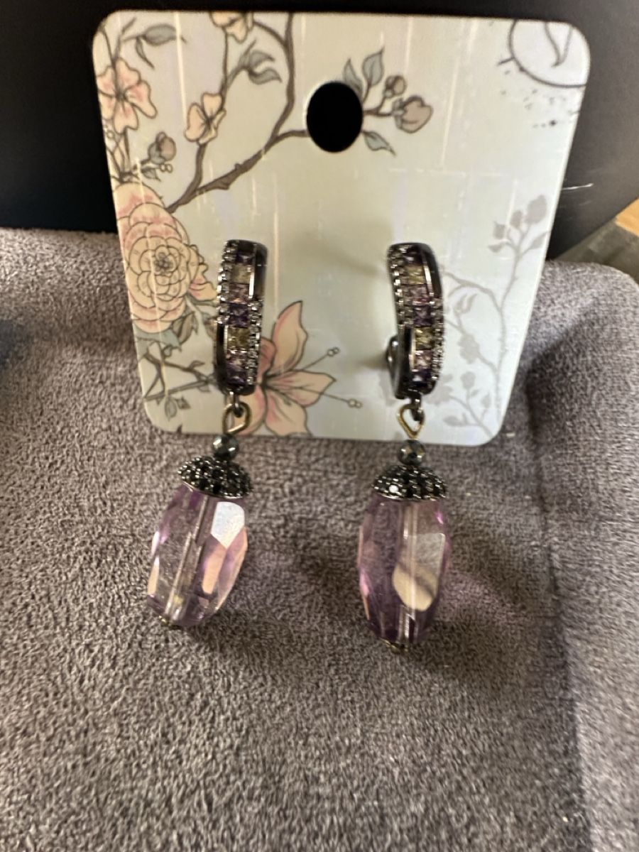 Orecchini pendenti & Orecchini a lobo: Ohrringe mit Amethyst Steinen HANDARBEIT  – Nuovo e nell'imballaggio originale da Kriens venduto da Hortensie6 4
