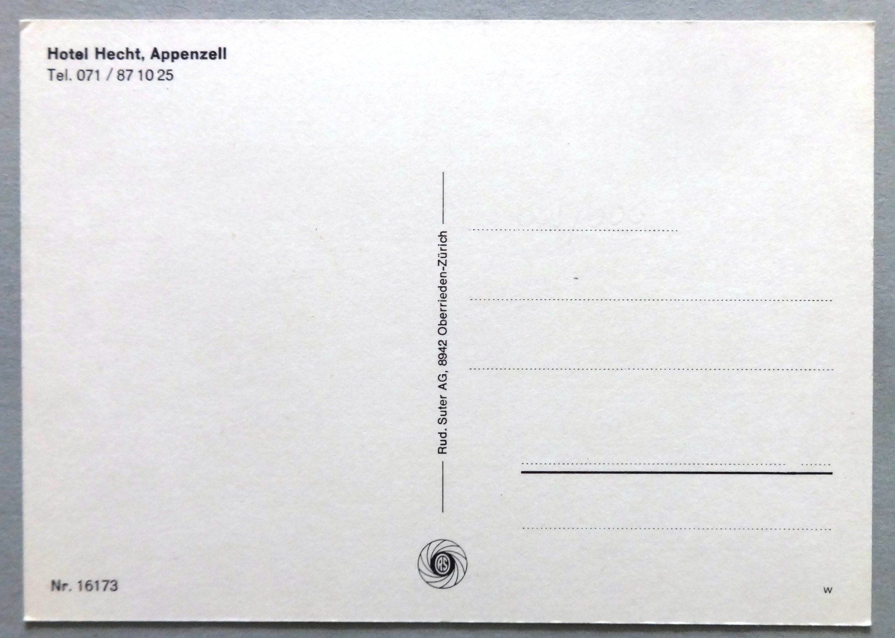 Cartes postales: Hotel Hecht, Appenzell – D'occasion à Fétigny par Billy2miny 1