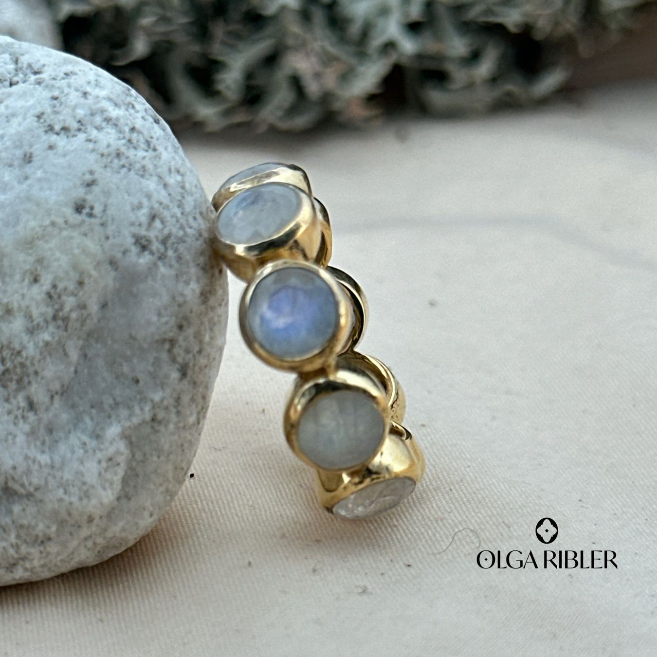 Olga Ribler Bagues: Memory Silber Ring 925 Mondstein Gr 57 – Neuf (Voir description) à Luzern par Schmuckoutlet 6