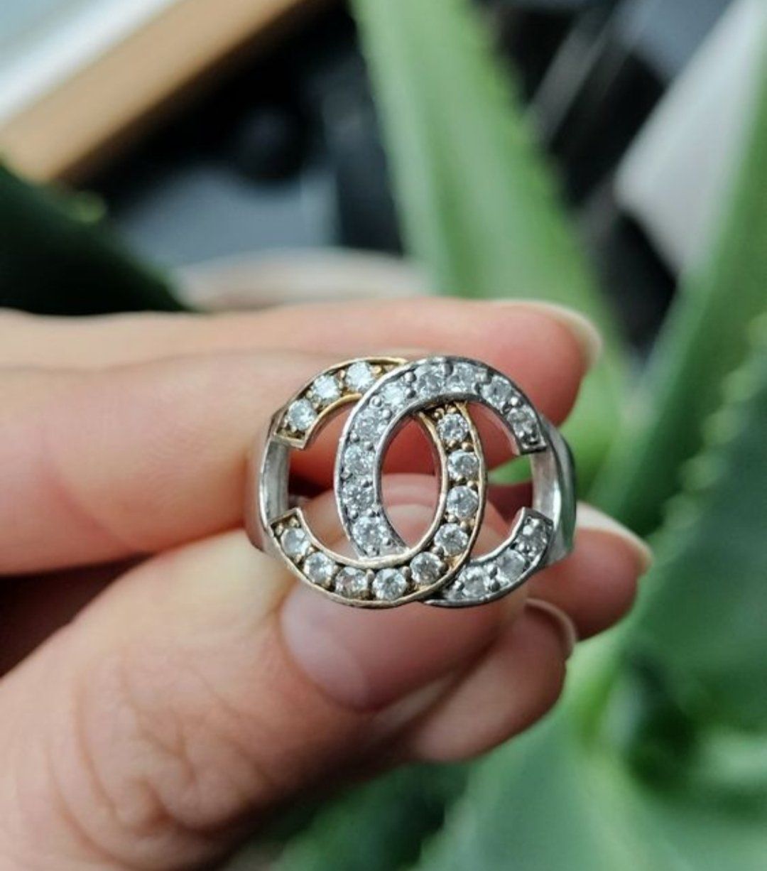 Anelli: Bicolor Zirkonia Ring 925 Solid Sterling Silber – Usato da Schwyz venduto da els_7cys 4