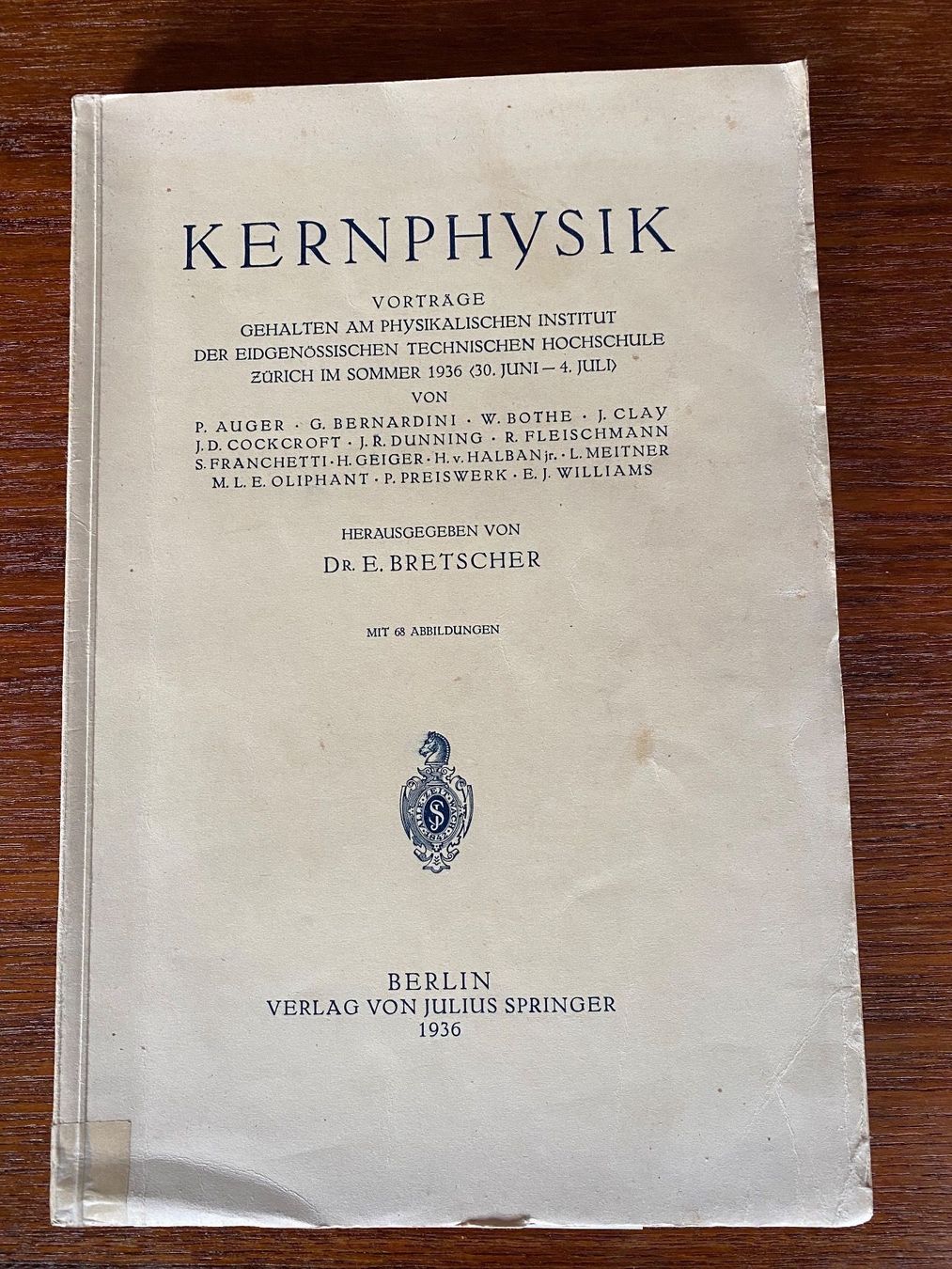 Libri: Bretscher Dr. Kernphysik – Usato da Zürich venduto da 2013tg 1