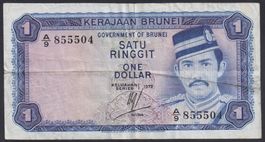 Brunei 1 Dollar 1972