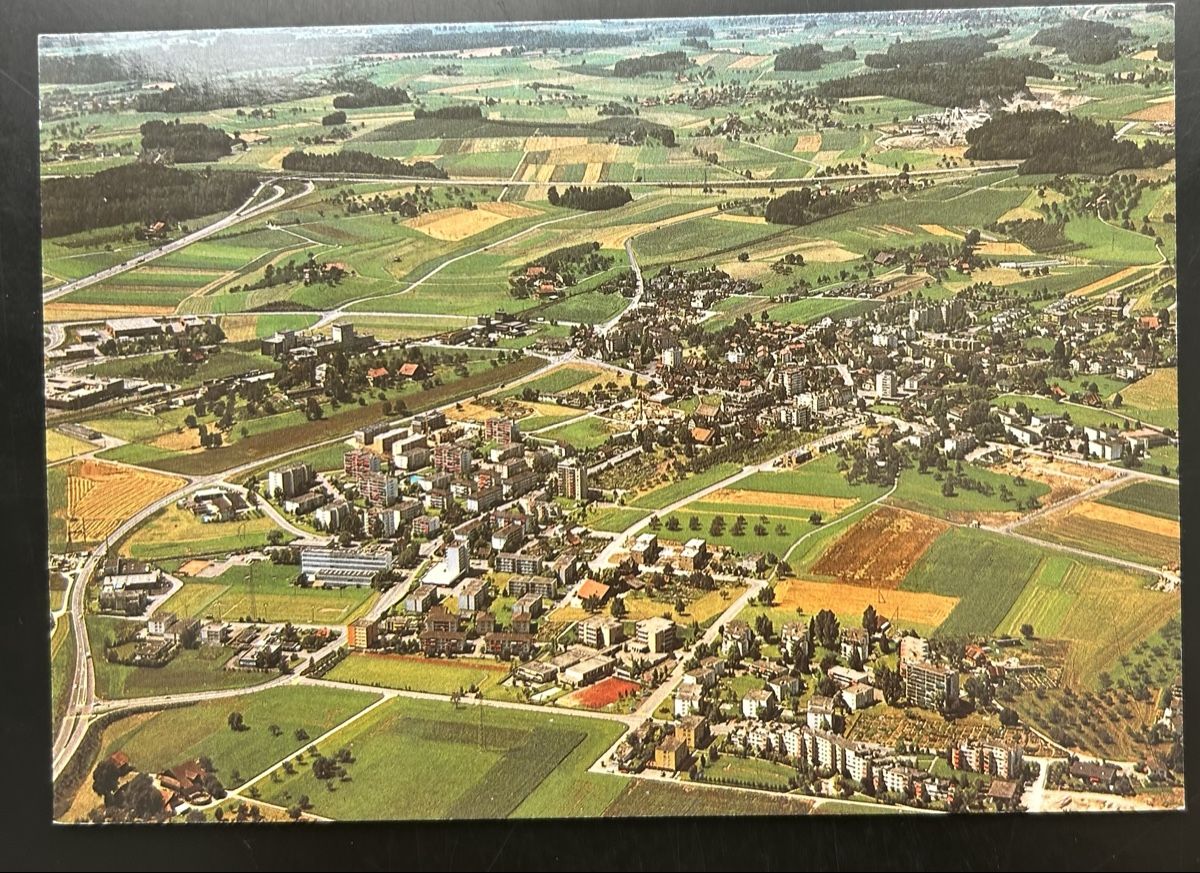Cartoline postali: Flugaufnahme Steinhausen – Usato da Horw venduto da Tellbub
