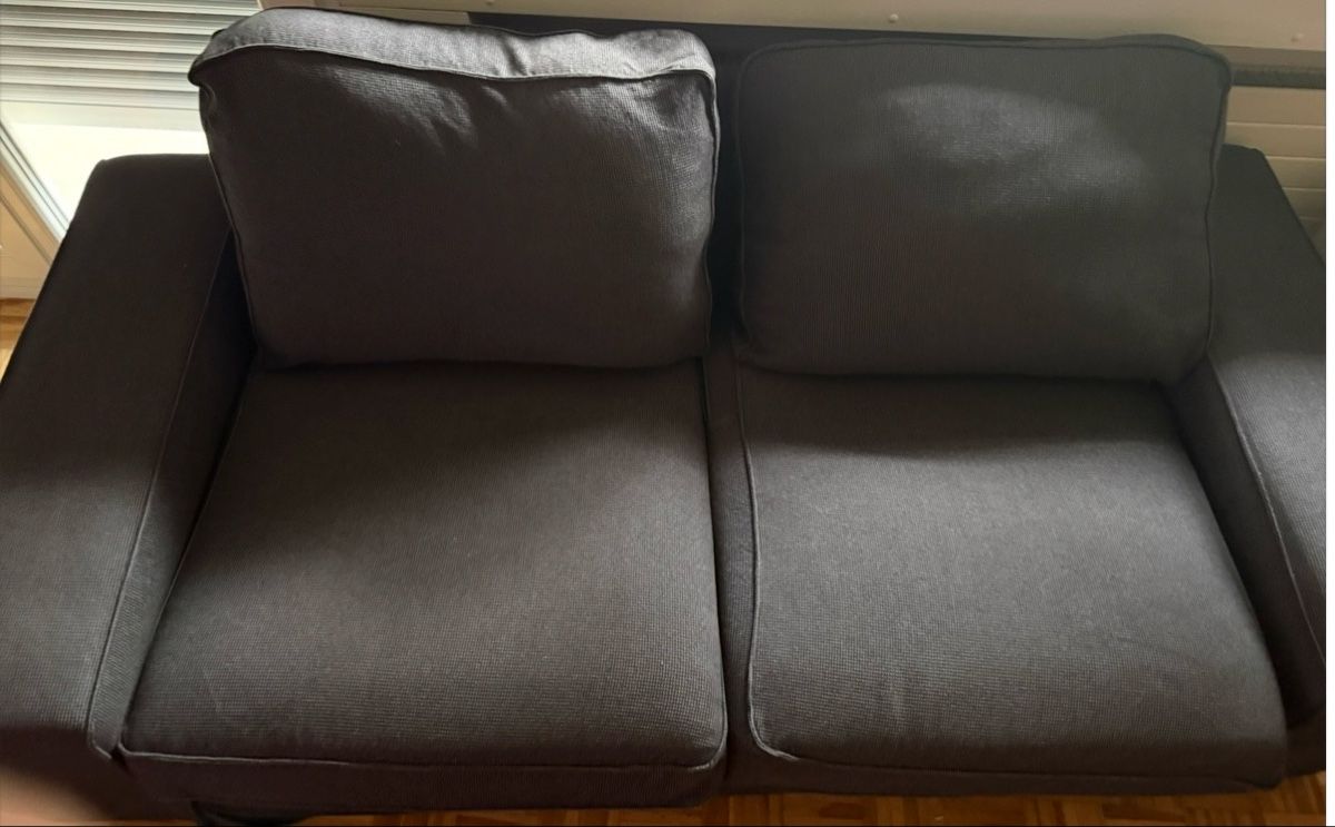 Divani: Two-Seater Sofa in Dark Grey Fabric – Usato da Dietikon venduto da mik_xd8j 3