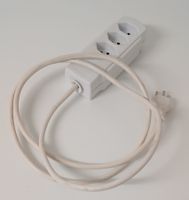Steckdosenleiste 3-fach weiss mit Kabel