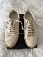 Saint Laurent Paris Baskets toile/cuir beige T. 41
