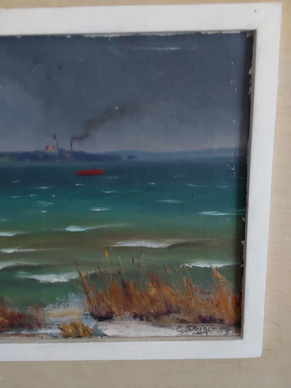 Dipinti: Emil Steiger. Original Oelbild. Blick nach Romanshorn. – Usato da Steinach venduto da Chilli1957 1