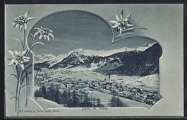 Davos, Teilansicht im Winter, Edelweiss,