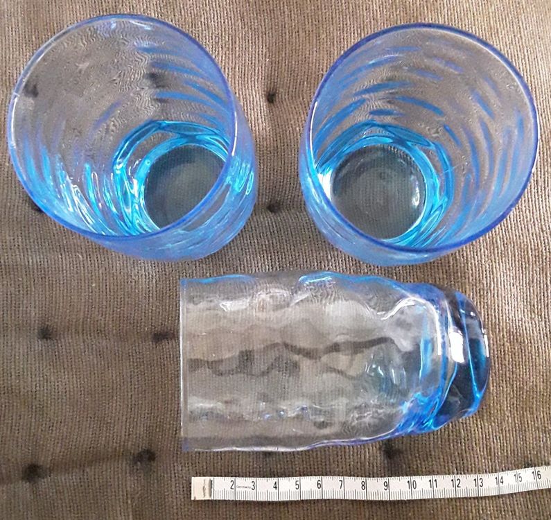 Trinkgläser blau Cocktail Fruchtsaft Kaltgetränke Inhalt 3dl (Gebraucht ...