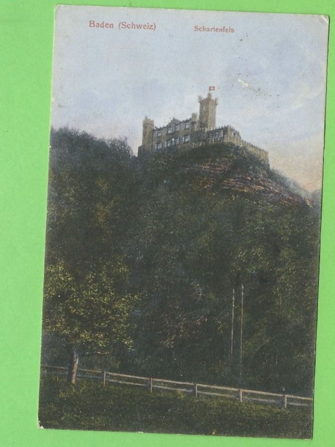 Ansichtskarten: Baden, Schartenfels – Gebraucht aus Zürich von t24_de