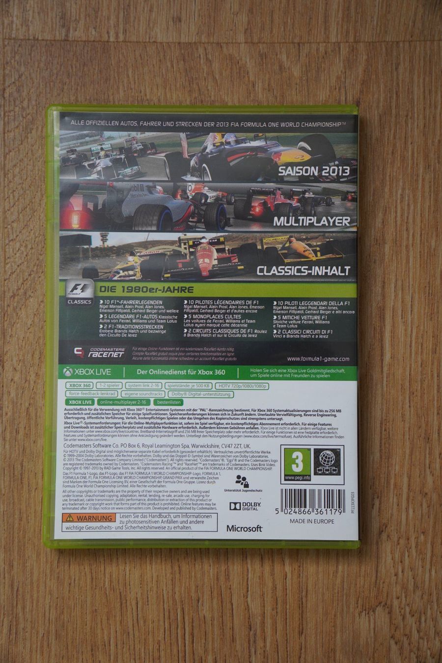 Giochi: Xbox 360 game F1 2013 Formula 1 2013 – Usato da Niederuzwil venduto da S.J.21 1