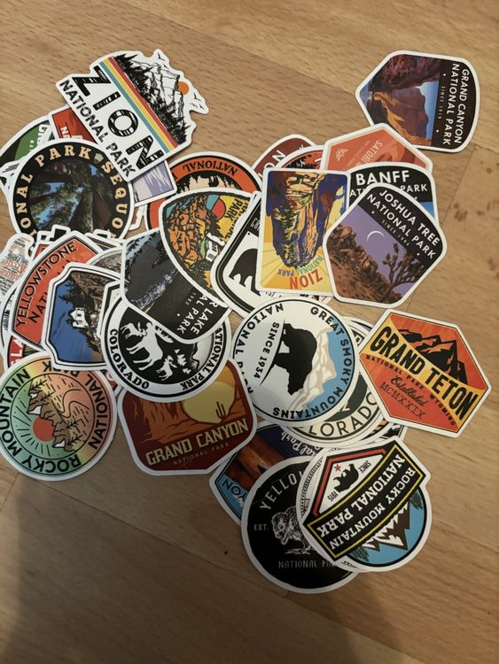50 kleber sticker nationalpark park usa amerika koffer reise (Neu und ...