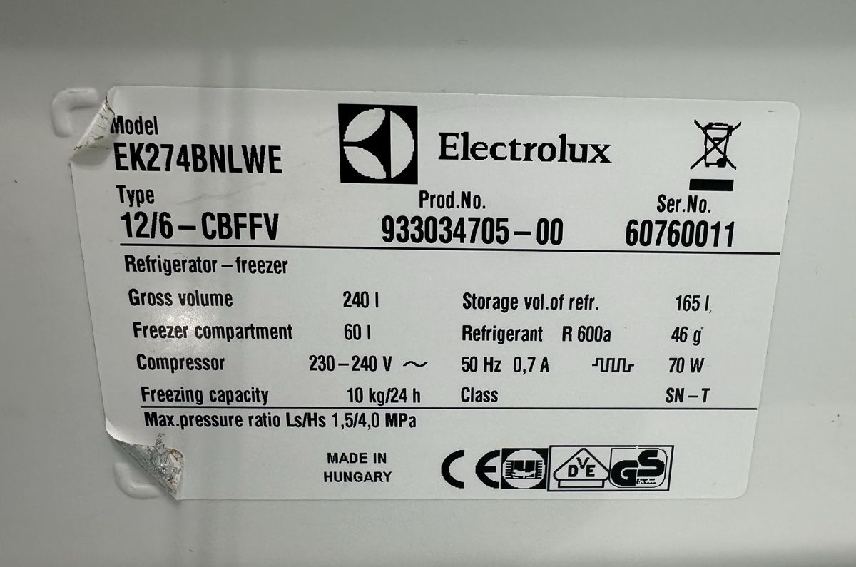 Frigoriferi: Electrolux Kühlschrank mit Gefrierfach – Usato da Biel/Bienne venduto da kra_s8rv 5