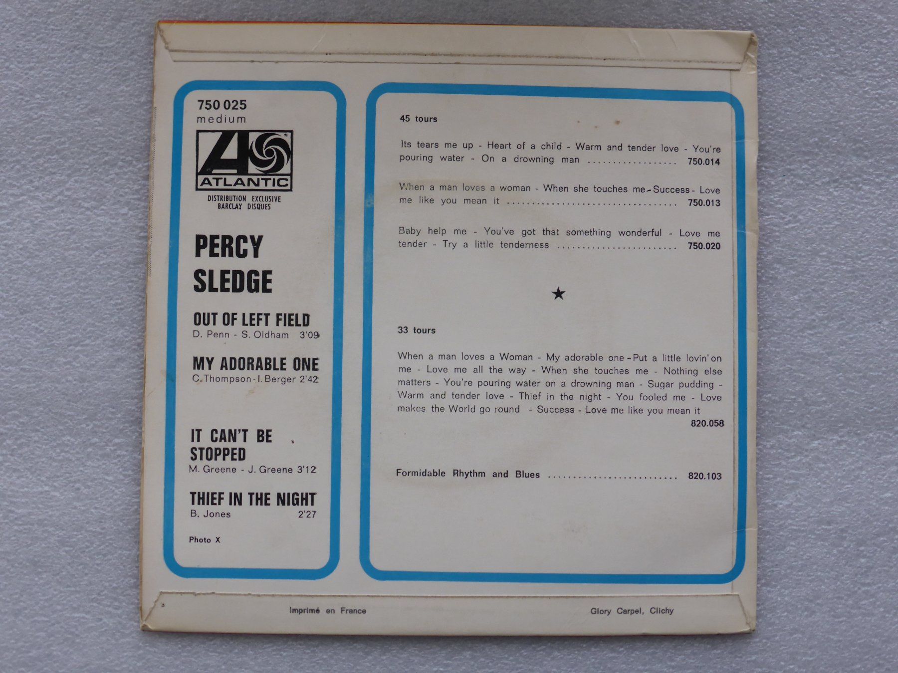 Dischi in vinile: Vinyl Single  EP  PERCY SLEDGE – Usato da Küssnacht am Rigi venduto da Mondkinder 3