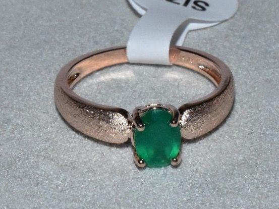 Ringe: Ring mit grünem Achat, Silber, Gr. 7(54) neu – Neu und originalverpackt aus Laufen von flowerfan