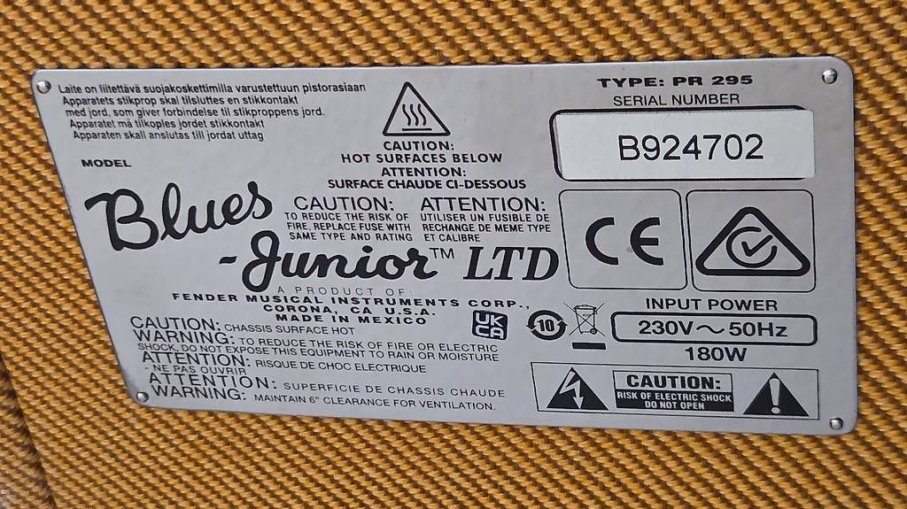 Fender Amplificateurs: Fender Blues Junior 112 Lacquered Tweed – D'occasion à Guntershausen par subaru-555 3