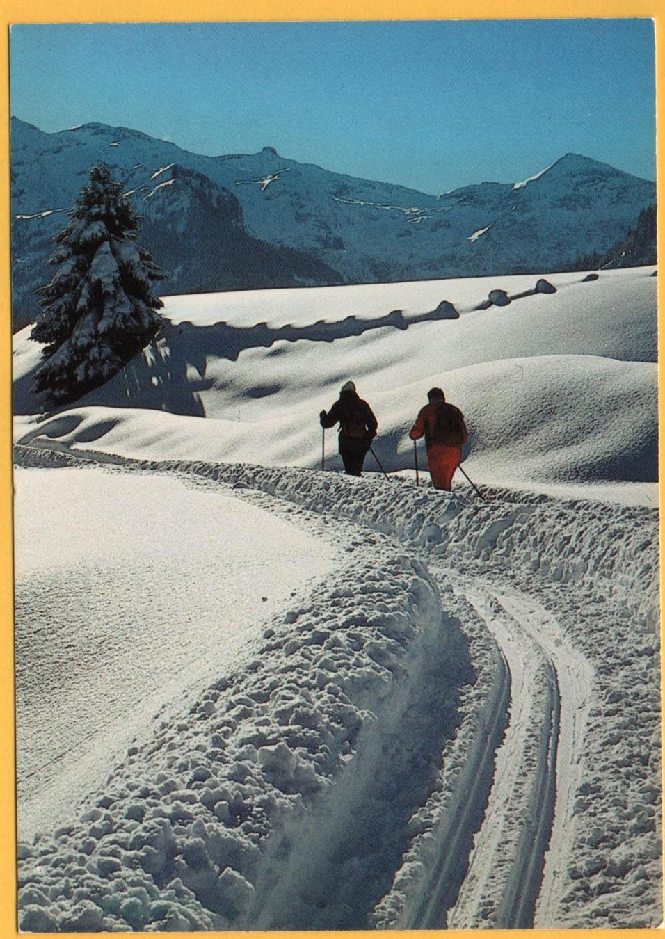 Ansichtskarten: ZWEISIMMEN ST. STEPHAN LENK Skiwanderung – Gebraucht aus Jona von philajona