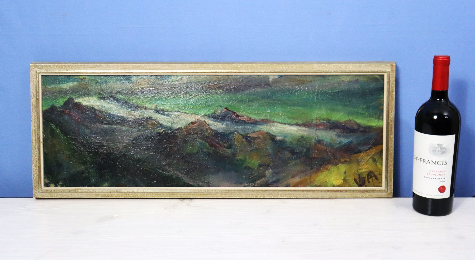 Dipinti: Viktor Aerni 1909-1994, Gemälde auf Platte, monogrammiert – Usato da Zug venduto da Kunst-Fundgrube