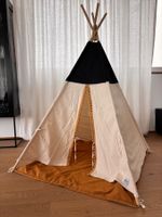 Cozydots Kinderspielzelt Indianer Tipi mit Bodenmatte