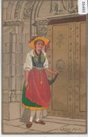 Trachtenfest Neustadtkirche Zug Juni 1912 - Litho