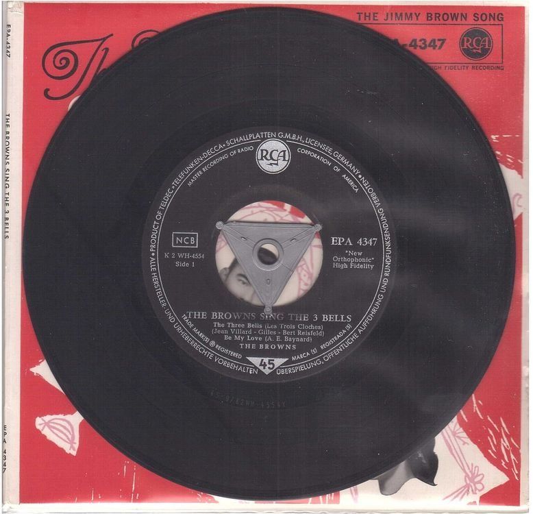 Dischi in vinile: The Browns  --  The 3 Bells  Single7  EP – Usato da Rheinau venduto da thealbum