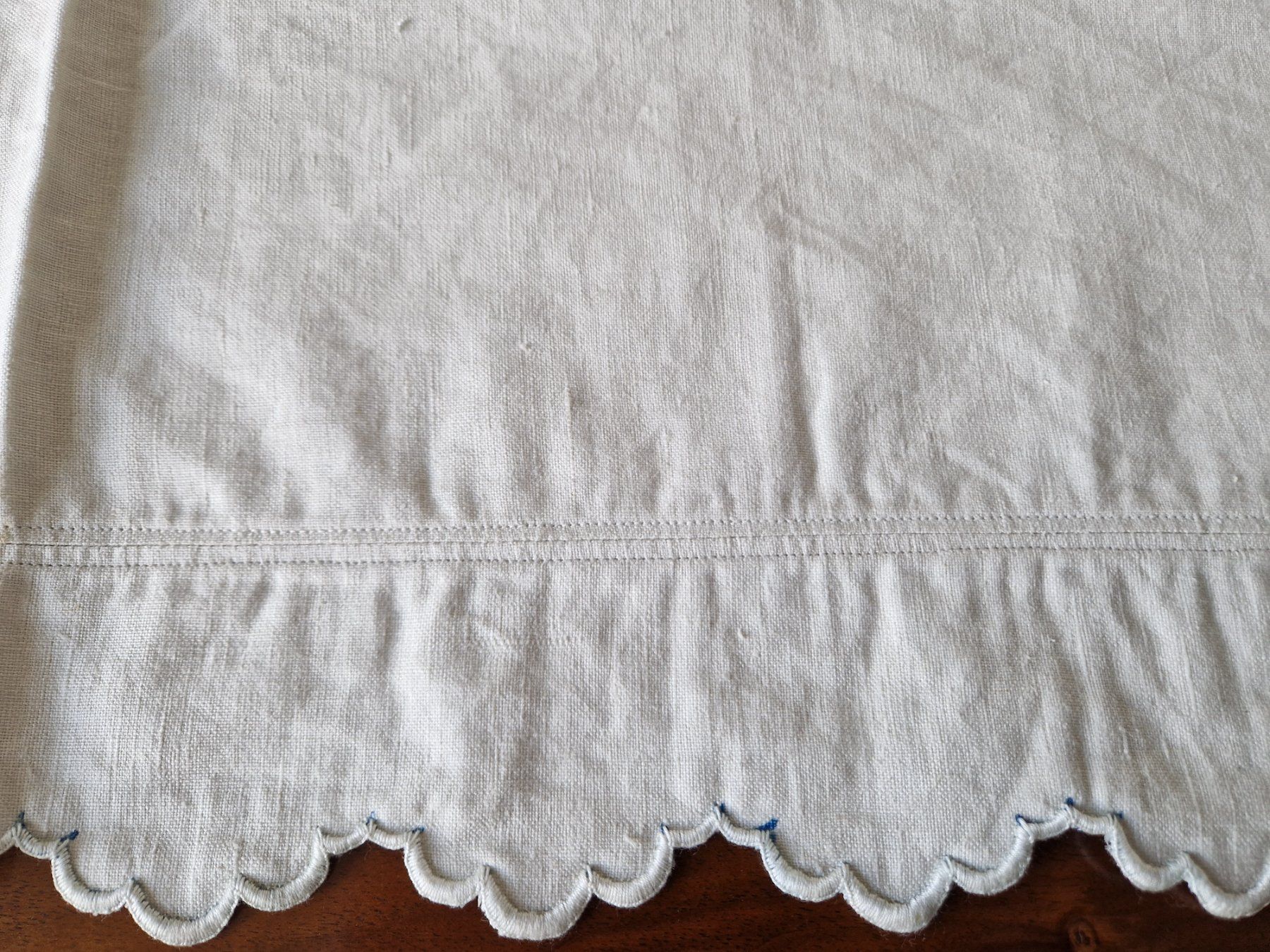Biancheria da letto: Leinen Leintuch mit Monogramm EB, 210x160cm – Nuovo (secondo la descrizione) da Bern venduto da Antikbatik 6
