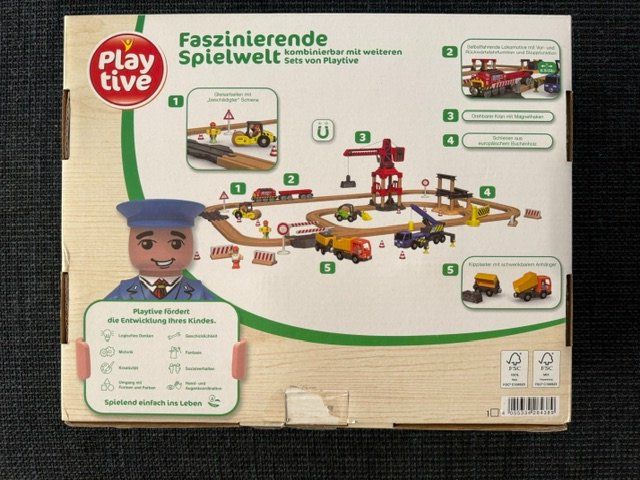 Giocattoli: Playtive Eisenbahn-Set - Baustelle, 68 Teile – Usato da Lostorf venduto da Nick1258 1
