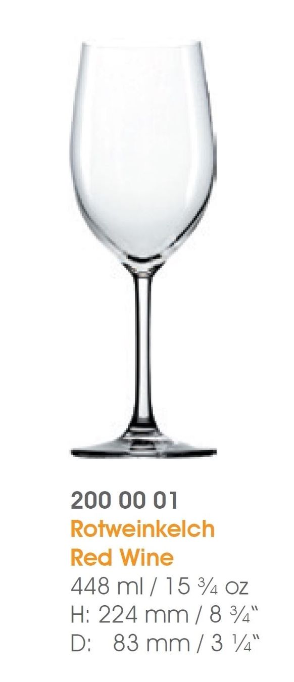 Bicchieri: Glas, CLL, 6x Rotweinkelche, Gläser, 448 ml – Nuovo e nell'imballaggio originale da Wettingen venduto da kochshop 1