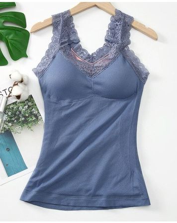 NEUES Top uni blau mit BH integriert für Gr. XS & S - 222672