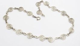 925 Silberkette Spiralmuster keltisch 32gr