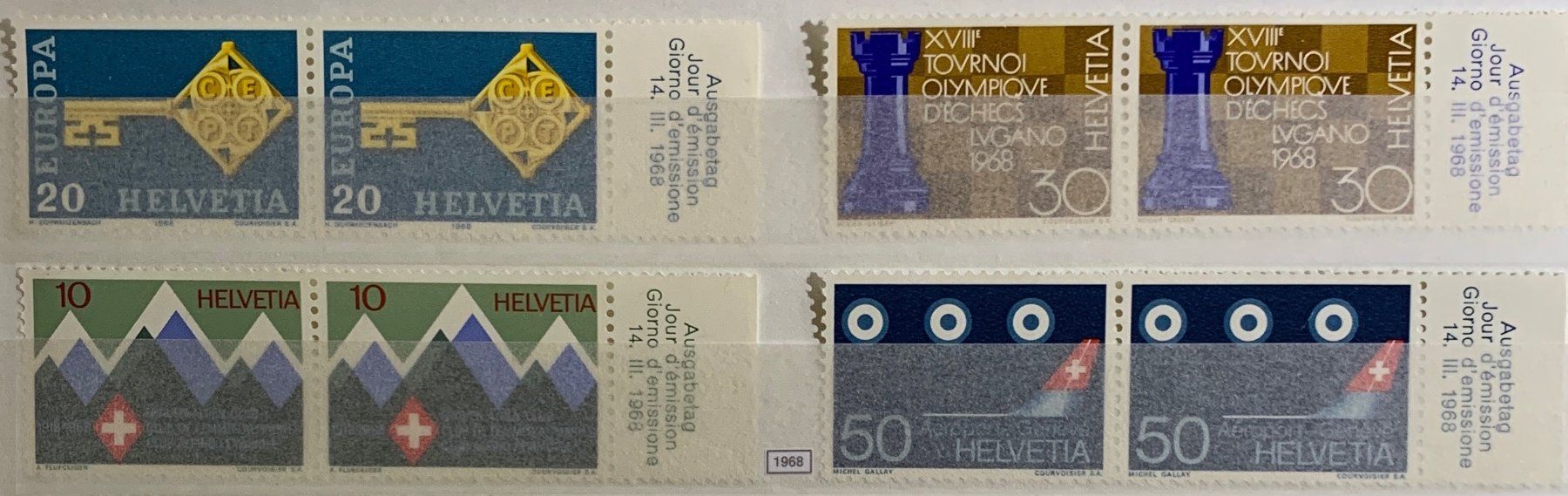 Alle Briefmarken: Timbres suisses 1968 – Neu (gemäss Beschreibung) aus Lausanne von Cabessa