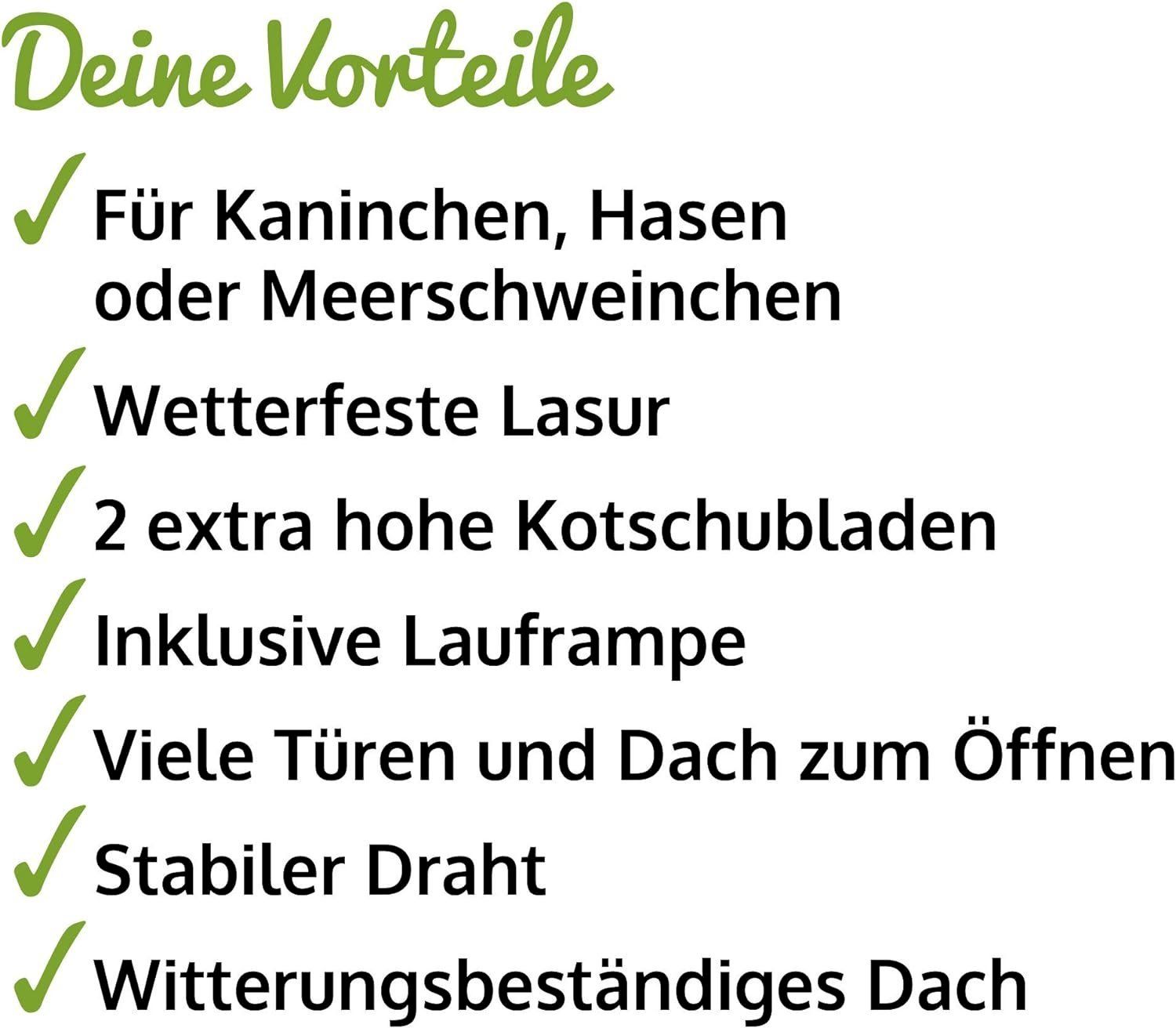 Gabbie, trasporto & Sicurezza: Hasenstall Rot-Braun 122x48x103,5 cm – Nuovo e nell'imballaggio originale da Bottighofen venduto da zaap 6